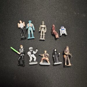 Lot Of 10 - Galoob Star Wars Micro Machine Action Fleet Mini Figures‎